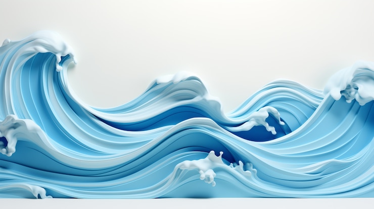 Kostenlose Foto meereslandschaft in 3d