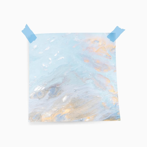 Memopappe mit blauem aquarellhintergrund Kostenlose Fotos