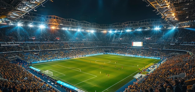 Menschen auf einem Fußballstadion