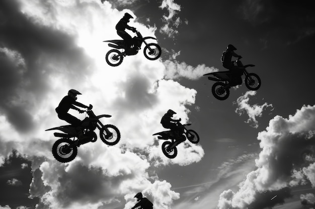 Kostenloses Foto menschen, die auf dirtbikes fahren