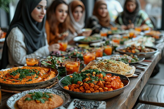 Menschen, die den Ramadan zusammen feiern