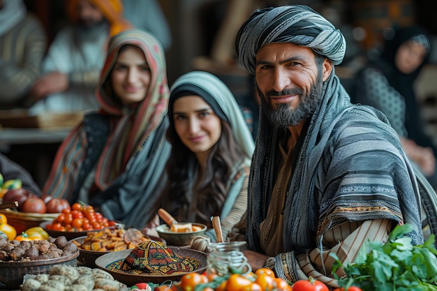 Kostenloses Foto menschen, die den ramadan zusammen feiern