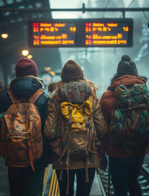 Kostenloses Foto menschen, die reisen und ihren urlaub genießen