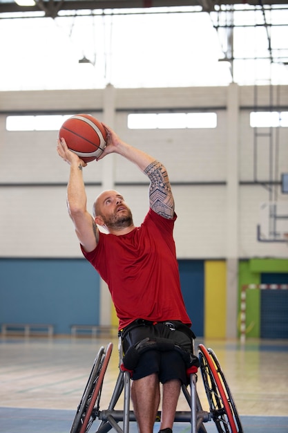 Menschen, die Sport mit Behinderungen treiben