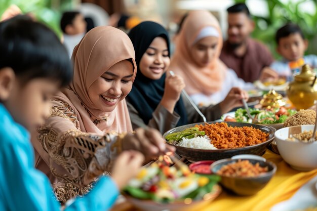 Menschen feiern den Ramadan