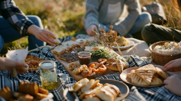 Kostenloses Foto menschen genießen einen sommerpicknicktag gemeinsam im freien