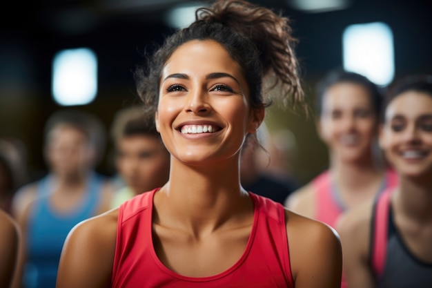 Kostenloses Foto menschen machen gemeinsam yoga im fitnessstudio