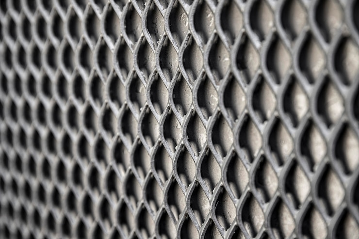 Kostenlose Foto metallischer hintergrundzaun in grautönen