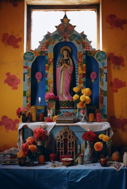 Mexikanischer Dia de Muertos Altar