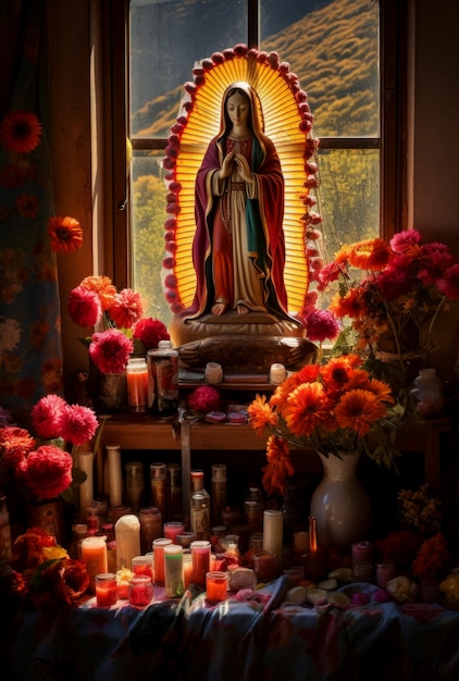 Kostenloses Foto mexikanischer dia de muertos altar