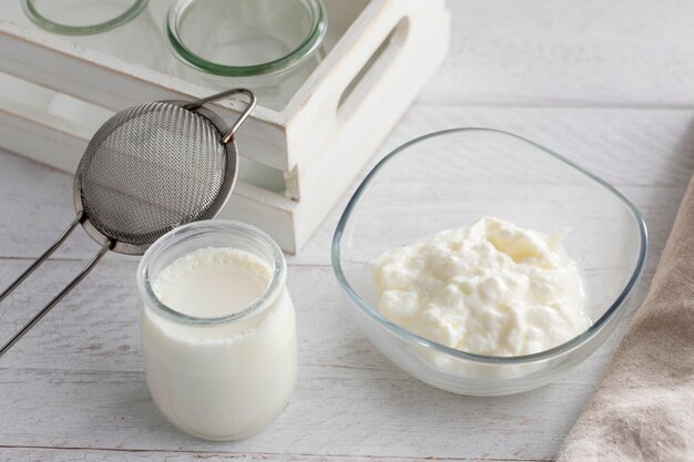 Milchprodukte Anordnung hoher Winkel