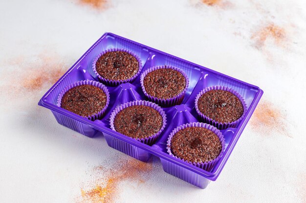 Mini-Schokoladen-Sufle-Cupcakes