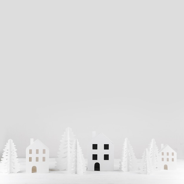 Miniatur-Winter-Spielzeugstadt