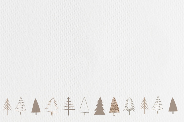 Kostenlose Foto minimaler goldener weihnachtsbaum-social-media-bannerhintergrund mit textraum