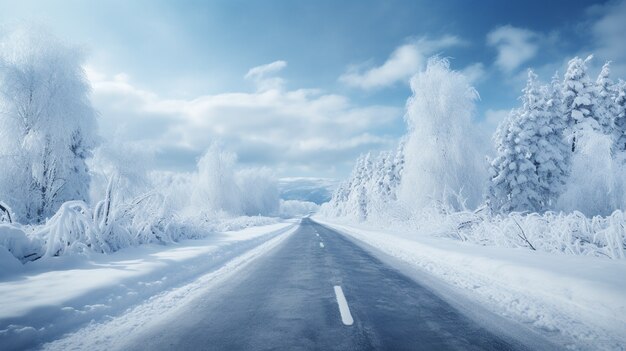 Minimalistische fotorealistische Straße