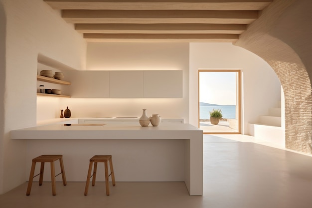 Minimalistische Küchen-Interieurgestaltung
