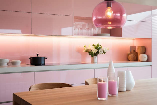 Kostenloses Foto minimalistische küchen-interieurgestaltung