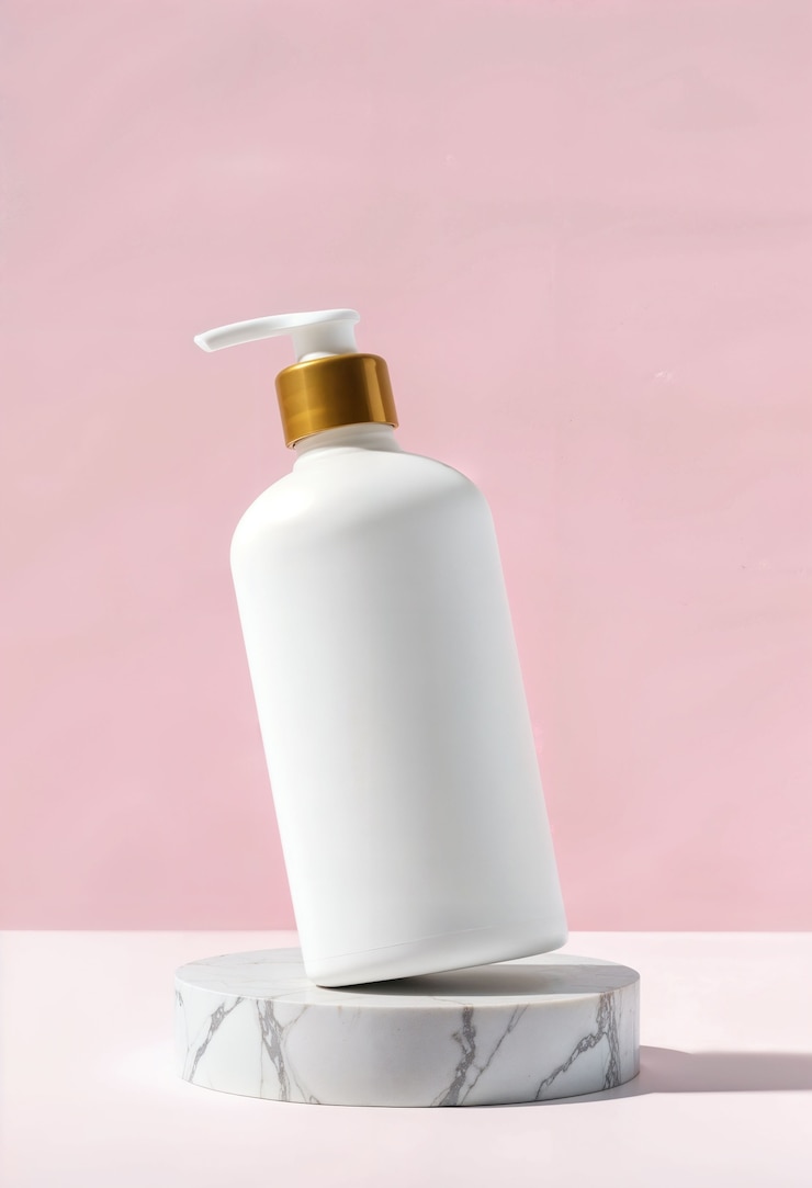 Kostenlose Foto minimalistische präsentation von hautpflegeprodukten