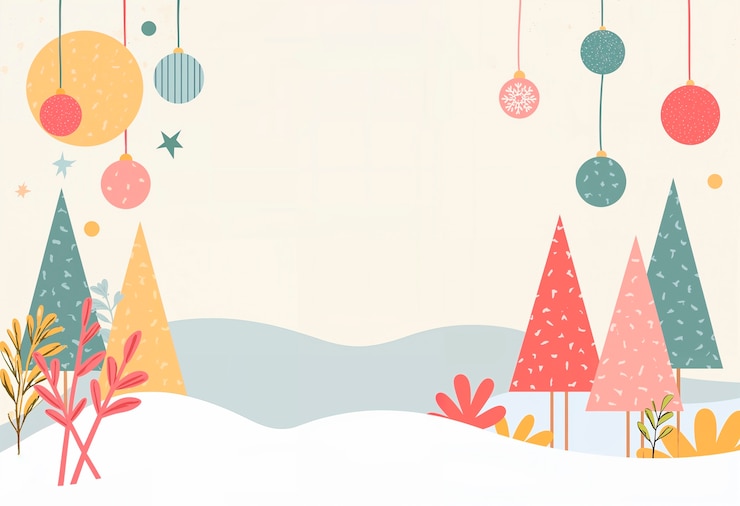 Kostenlose Foto minimalistischer weihnachtshintergrund