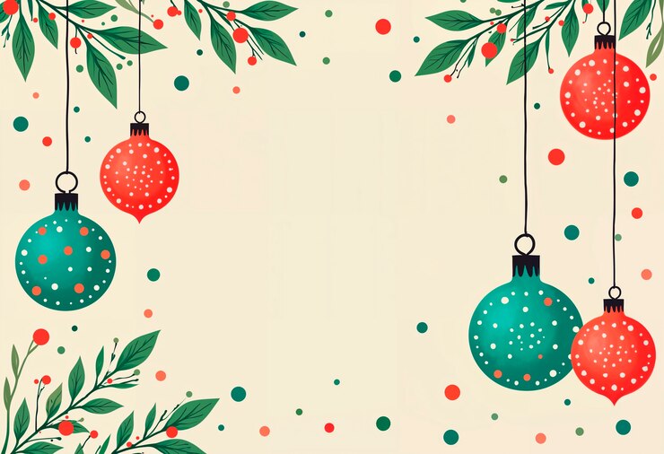 Kostenlose Foto minimalistischer weihnachtshintergrund