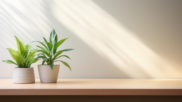 Mit einem weißen Schreibtisch, einer grünen Pflanze und viel natürlichem Licht ist dies ein minimalistisches Heimbüro