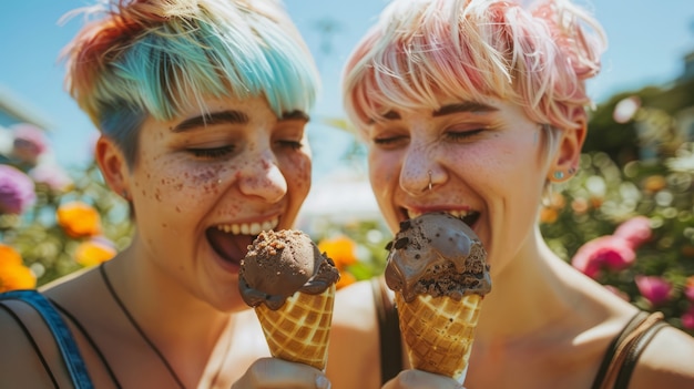 Kostenloses Foto mittelschuss freunde mit köstlicher schokolade