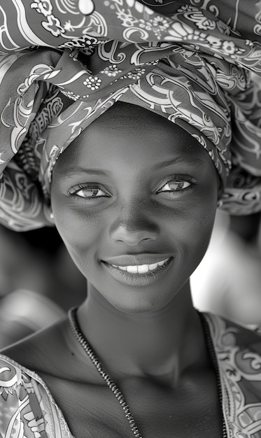 Kostenloses Foto mittelschuss schöne afrikanische frau posiert
