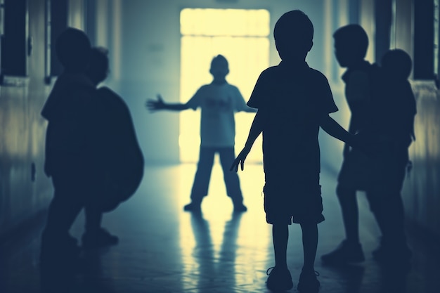 Kostenloses Foto mobbing von kindern in der schule