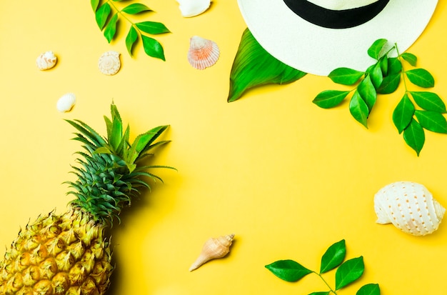 Mode-Accessoires, Ananas und Muschel