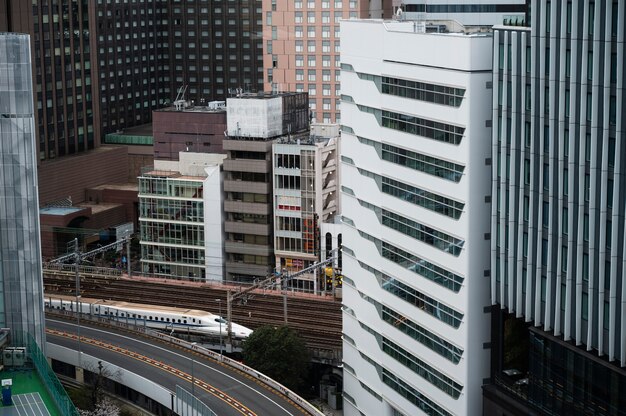 Moderner Tokio-Straßenhintergrund