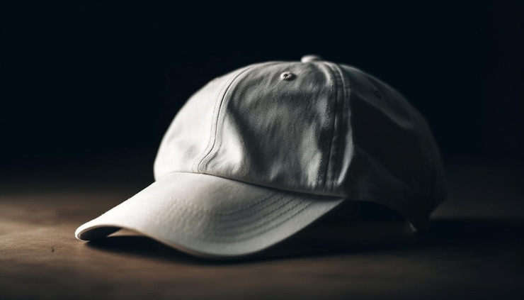 Kostenlose Foto modernes baseballkappen-design auf schwarzem hintergrund, generiert durch ki