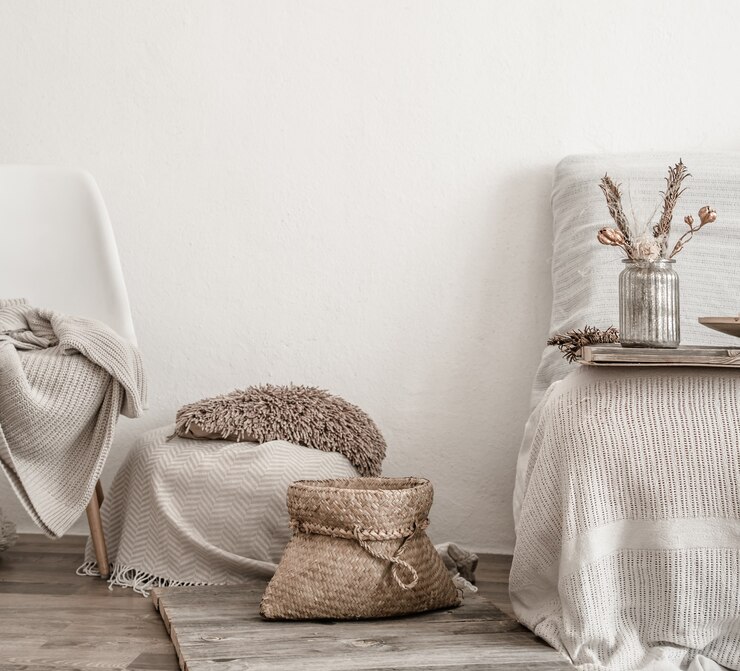Kostenlose Foto modernes interieur mit haushaltsgegenständen. gemütlichkeit und komfort zu hause.
