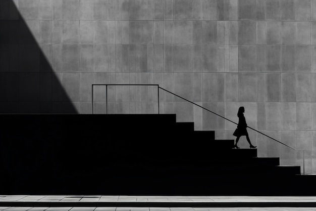 Monochromatische städtische Minimallandschaft