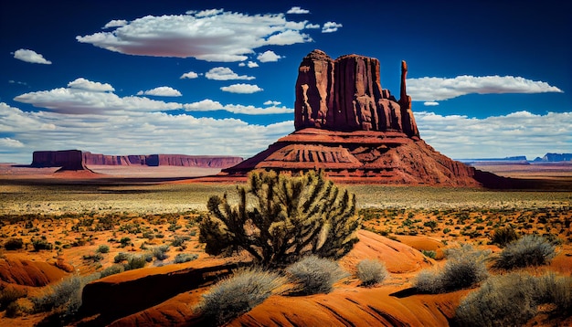 Kostenloses Foto monument valley sandsteinlandschaft erodiert durch natürliche schönheit generative ki