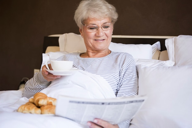 Morgennachrichten im bett