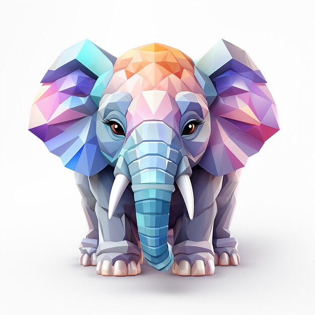 Mosaik-Design-Elefant im Studio