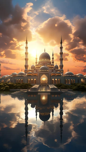 Moschee-Gebäude mit komplizierter Architektur