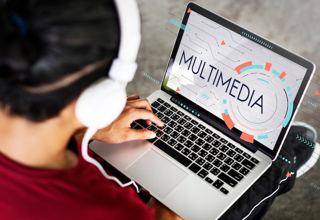 Multimedia-Unterhaltung-Kommunikationstechnologie-Ikone