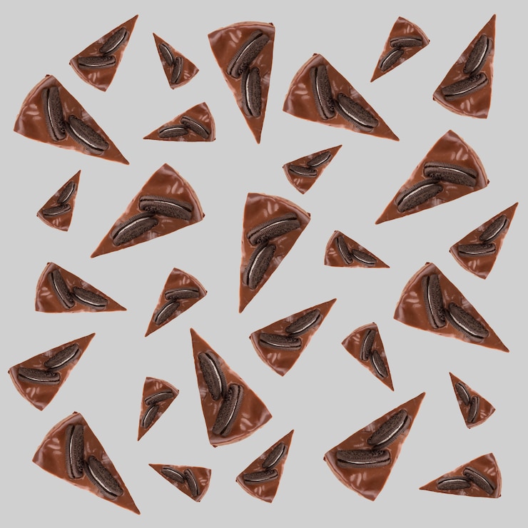 Kostenlose Foto muster von schokoladenkuchen mit keksen