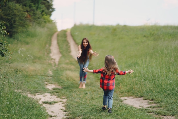 Mutter mit Tochter