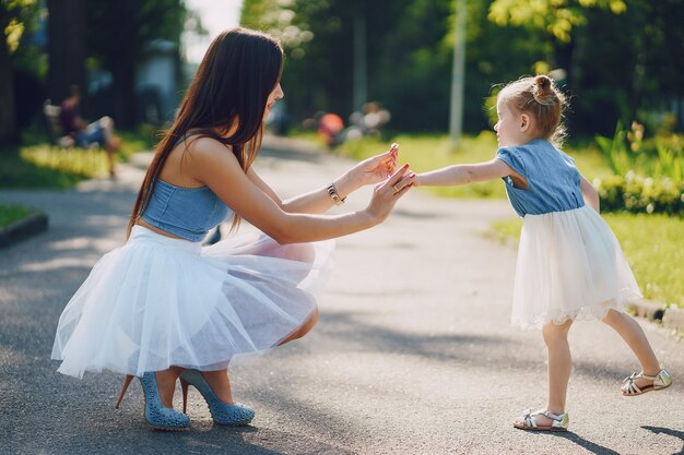 Mutter mit Tochter