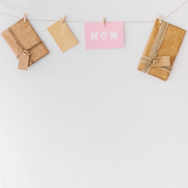 Muttertag Konzept mit Geschenken