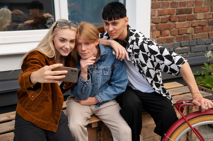 Kostenlose Foto nachbarschaftlicher lebensstil von freunden