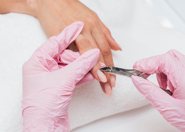 Nagelhygiene und Pflege Nagelschönheitskonzept