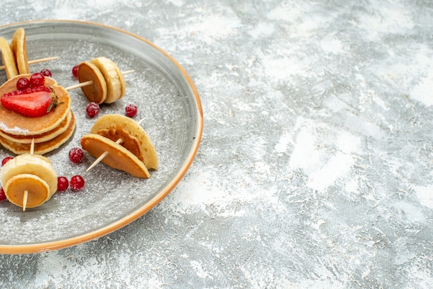 Nahaufnahme auf leckerem Pfannkuchenhaufen