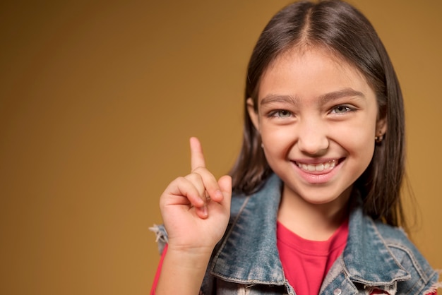 Nahaufnahme auf süßem Kinderportrait