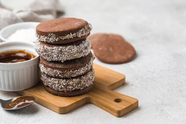 Nahaufnahme der köstlichen Alfajores