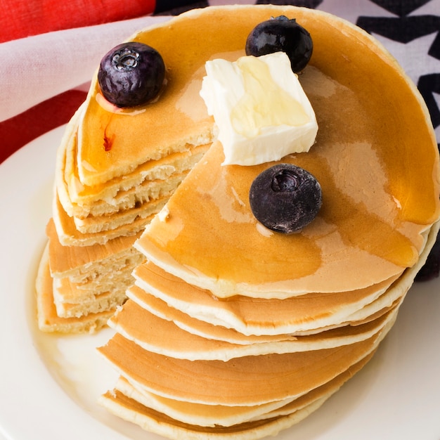 Nahaufnahme der köstlichen Pfannkuchen