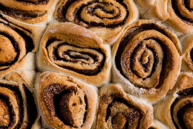 Kostenloses Foto nahaufnahme der köstlichen zimtschnecken