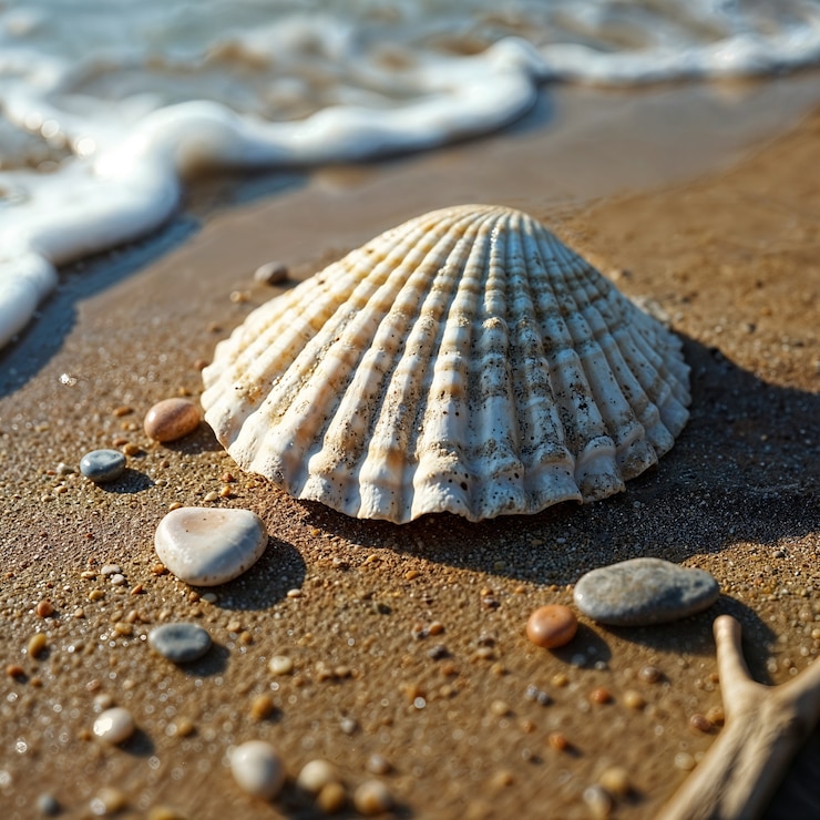 Kostenlose Foto nahaufnahme der muscheltextur in der natur